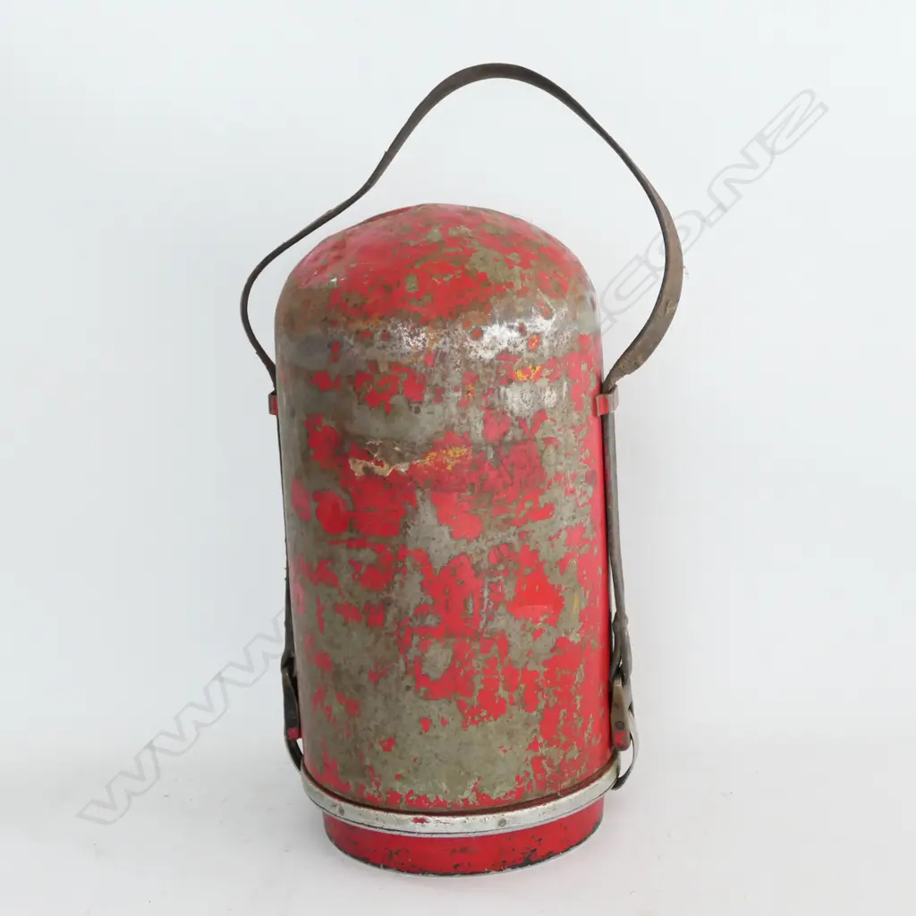 WILD, HEERBRUG, SWITZERLAND THEODOLITE, WITH RED PAINTED METAL CASE & ORANGE PAINTED TRIPOD Image 1++